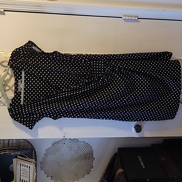 Studio Dresses & Skirts - Black & White Pokadot Wrap Dress